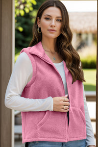 Zip Up Vest Coat with Pockets