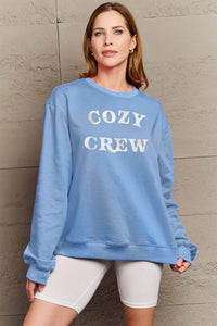 Full Size COZY GREW Graphic Sweatshirt