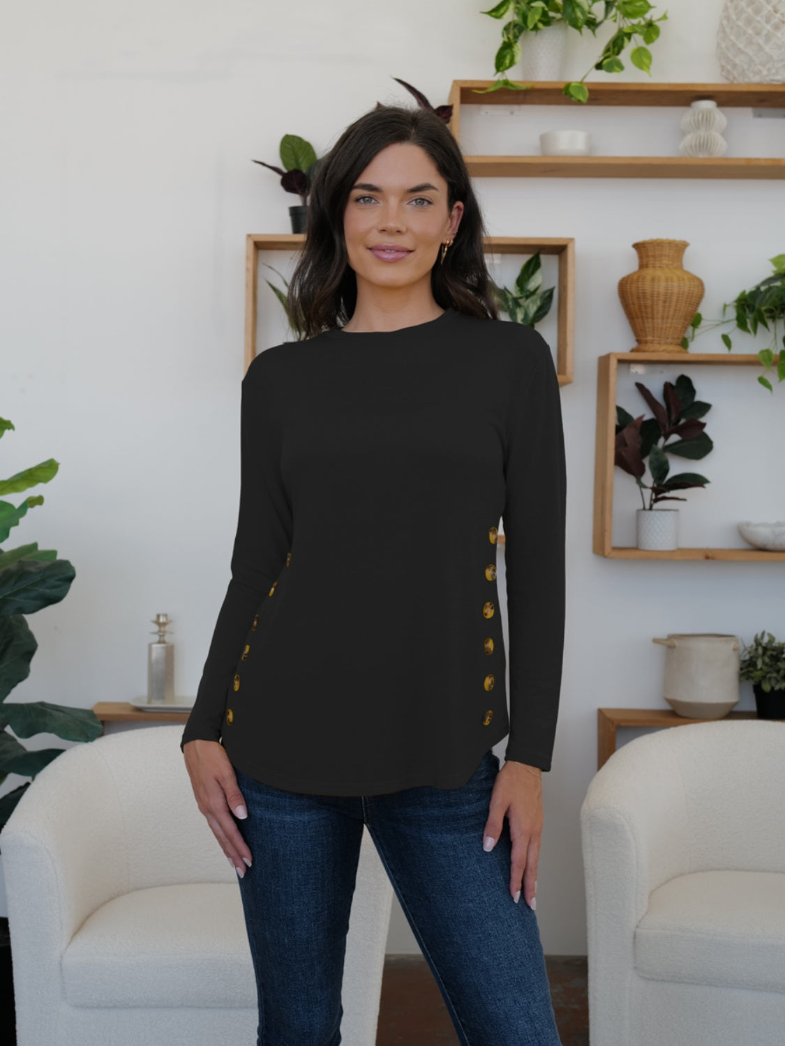 Round Neck Long Sleeve T-Shirt