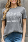 Jerry's Apparel Graphic T-shirts Charcoal / S GROW POSITIVITY Graphic Cotton Tee
