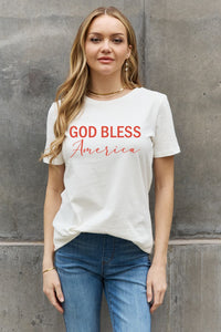 GOD BLESS AMERICA Graphic Cotton Tee