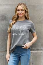 Jerry's Apparel Graphic T-shirts GROW POSITIVITY Graphic Cotton Tee