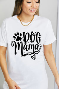 DOG MAMA Graphic Cotton T-Shirt