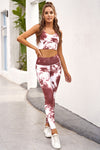 Jerry's Apparel Matching Sets Tie-dye Crop Top and Leggings Set