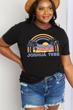 Jerry's Apparel Women Plus Size T-shirt Black / S Full Size JOSHUA TREE Graphic Cotton Tee