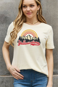 Full Size YELLOWSTONE Graphic Cotton Tee