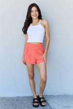 Ninexis Shorts Ninexis Stay Active High Waistband Active Shorts in Coral