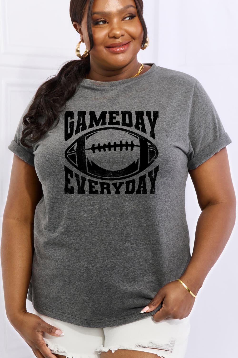 Full Size GAMEDAY EVERYDAY Graphic Cotton Tee