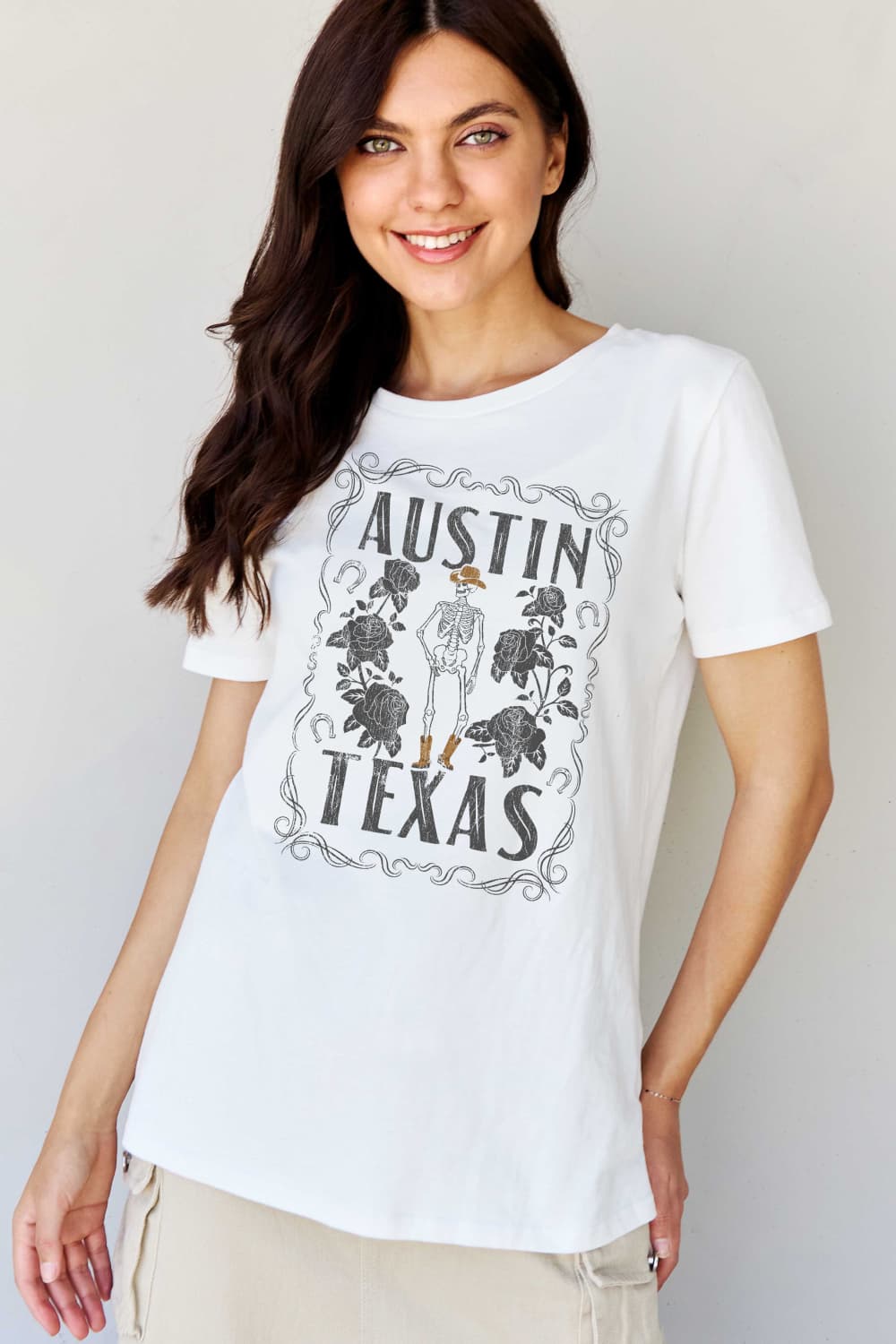 Simply Love Graphic T-shirts Full Size AUSTIN  TEXAS Graphic Cotton T-Shirt
