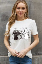 Simply Love Graphic T-shirts Full Size Cats Graphic Cotton Tee