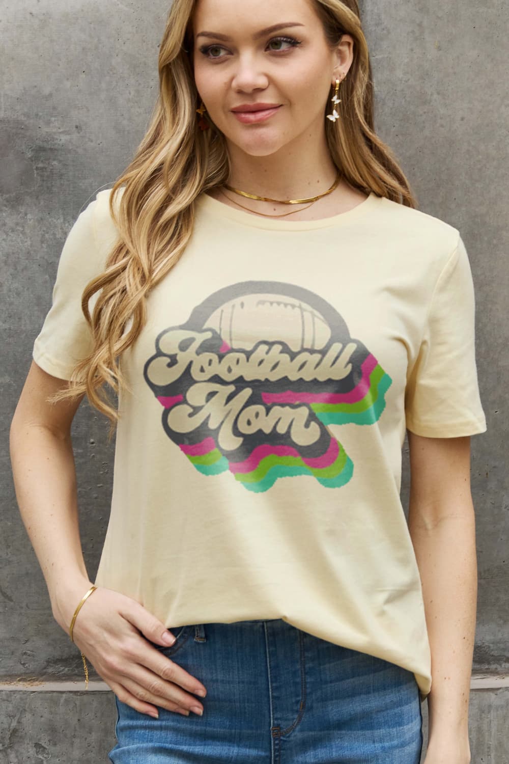 Full Size FOOTBALL MOM Graphic Tee