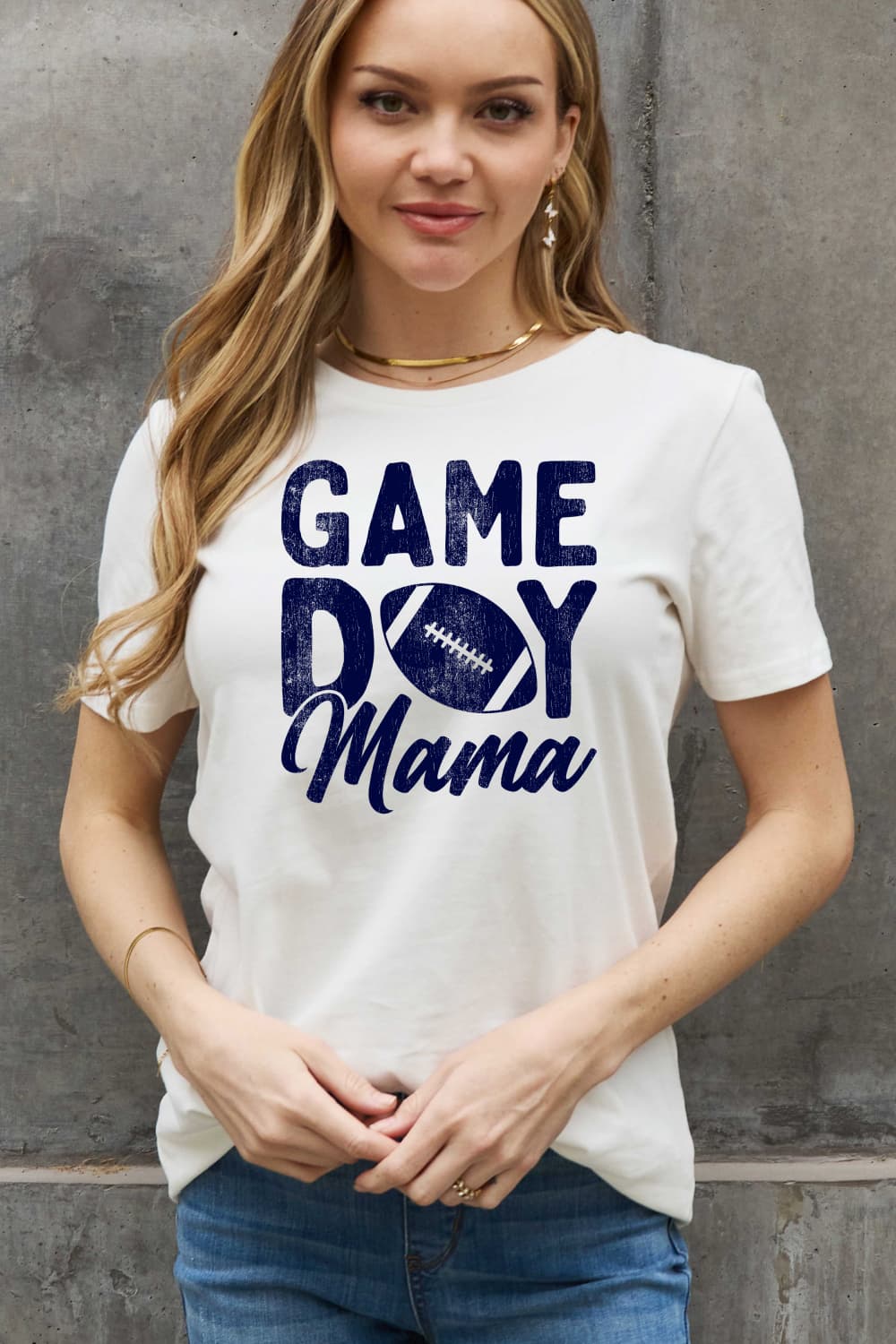 Full Size GAMEDAY MAMA Graphic Cotton Tee