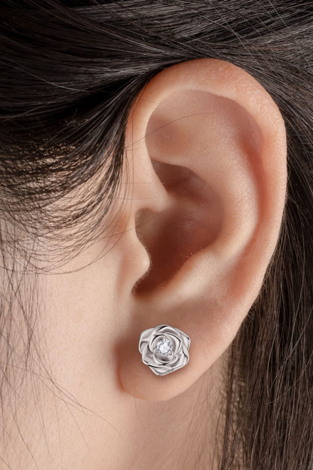 Baeful Moissanite Flower 925 Sterling Silver Earrings