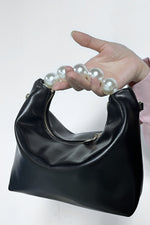 Trendsi Black / One Size Baeful PU Leather Pearl Handbag