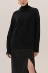Trendsi Black / S Turtle Neck Raglan Sleeve Sweater