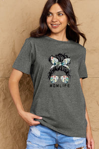 Full Size MOM LIFE Graphic Cotton T-Shirt