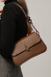 Trendsi Chestnut / One Size Baeful PU Leather Shoulder Bag