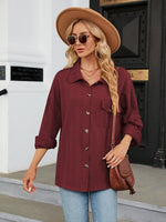 Trendsi Collared Neck Buttoned Shirt
