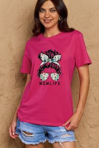 Full Size MOM LIFE Graphic Cotton T-Shirt