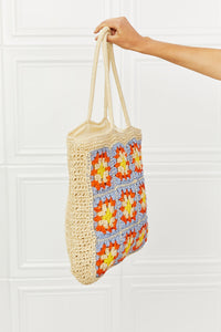 By The Sand Straw Braided Striped Tote Bag