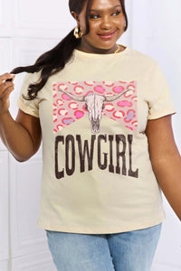 Full Size COWGIRL Graphic Cotton Tee
