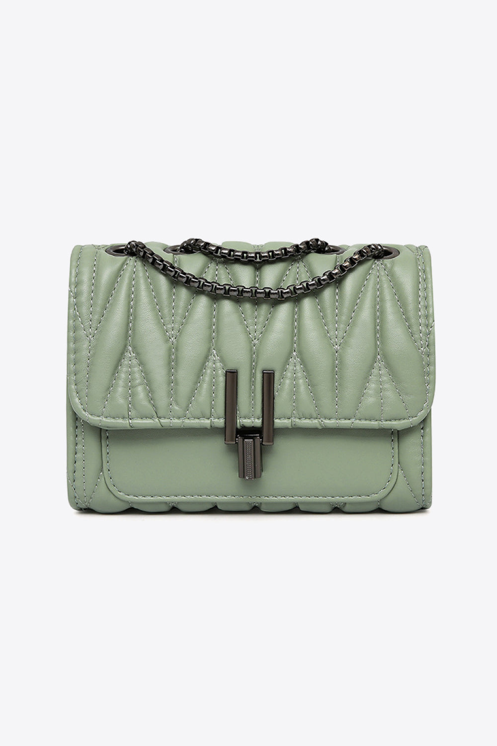 Trendsi Light Green / One Size Baeful PU Leather Crossbody Bag