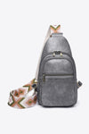 Trendsi Mid Gray / One Size Baeful It's Your Time PU Leather Sling Bag