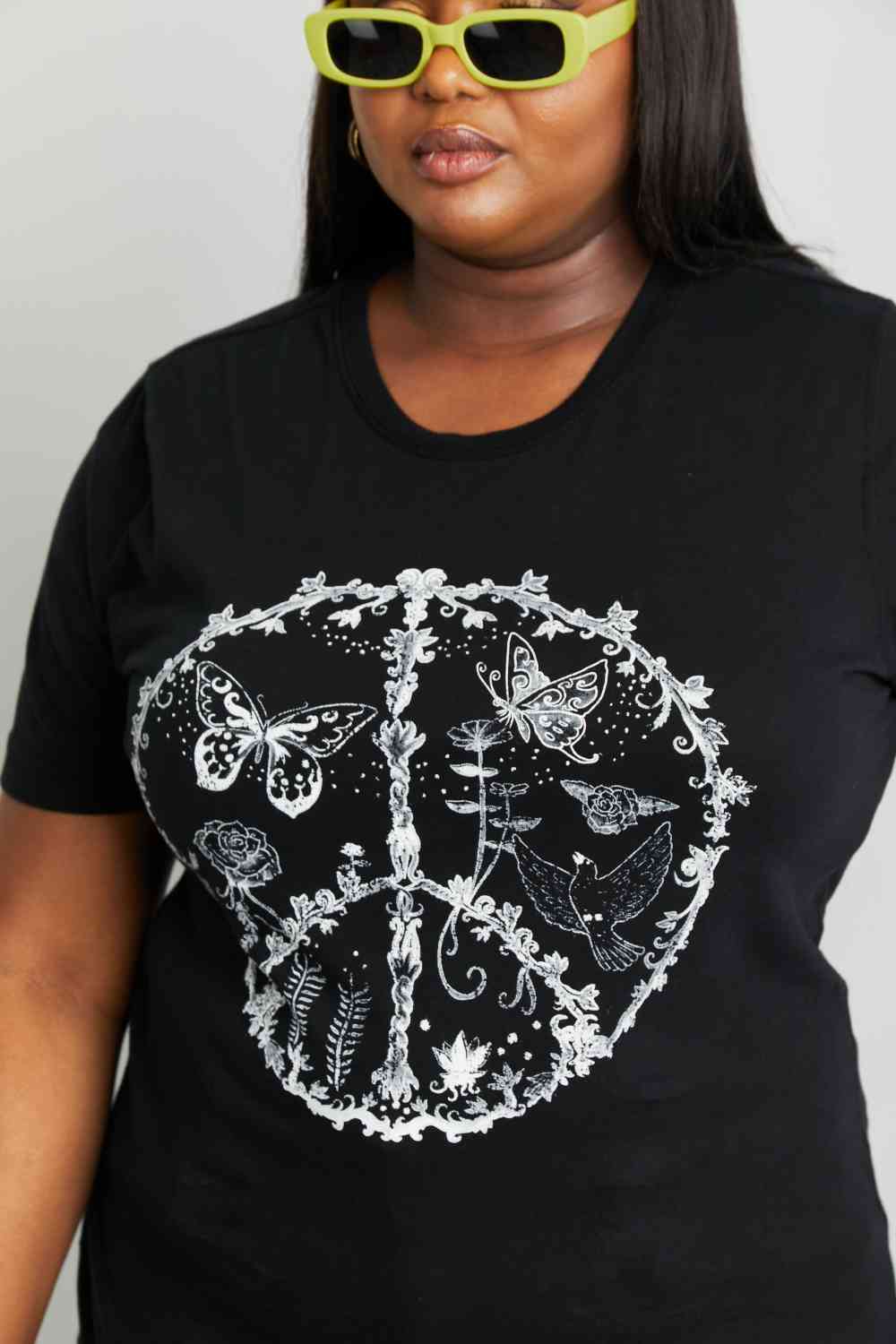 Full Size Butterfly Graphic Tee Shirt