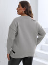 Trendsi Plus Size Cutout V-Neck Sweater