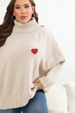 Trendsi Plus Size Turtle Neck Long Sleeve Sweater