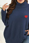 Trendsi Plus Size Turtle Neck Long Sleeve Sweater