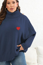 Trendsi Plus Size Turtle Neck Long Sleeve Sweater