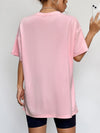 Trendsi Round Neck Short Sleeve Graphic T-Shirt