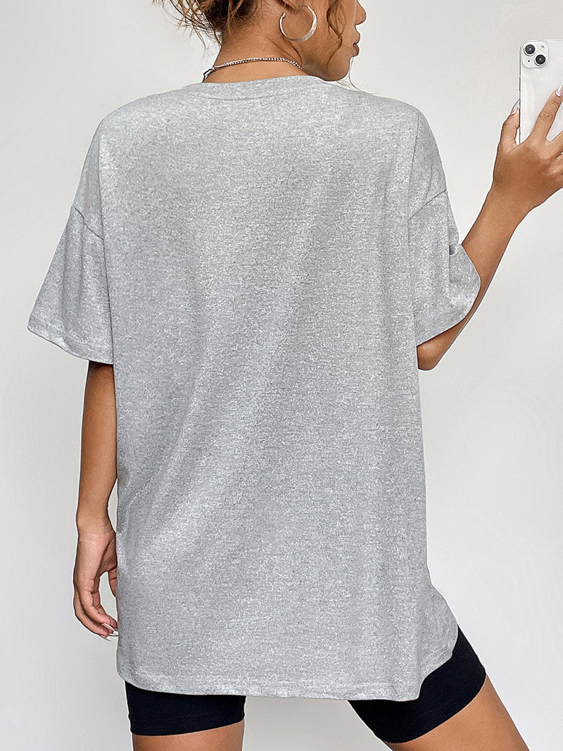 Trendsi Round Neck Short Sleeve Graphic T-Shirt