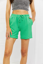 Trendsi Shorts Blumin Apparel Too Good Full Size Ribbed Shorts in Green