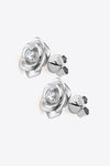 Trendsi Silver / One Size Baeful Moissanite Flower 925 Sterling Silver Earrings