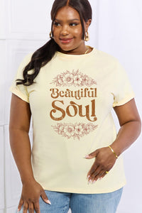 Full Size BEAUTIFUL SOUL Graphic Cotton Tee