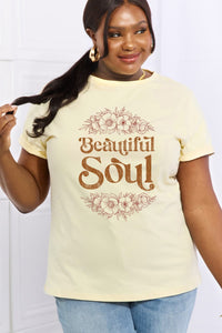 Full Size BEAUTIFUL SOUL Graphic Cotton Tee