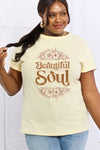 Trendsi Simply Love Full Size BEAUTIFUL SOUL Graphic Cotton Tee