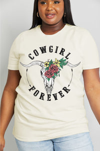 Full Size COWGIRL FOREVER Graphic Cotton Tee