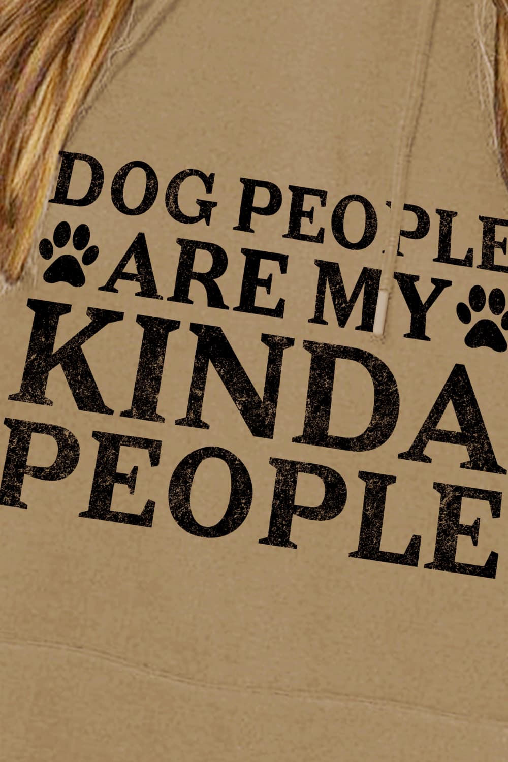 Full Size Dog Paw Slogan Graphic Hoodie