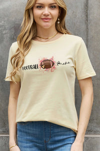 Full Size FOOTBALL MAMA Graphic Cotton Tee