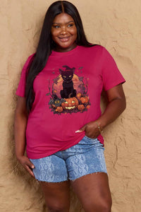 Full Size Halloween Theme Graphic T-Shirt