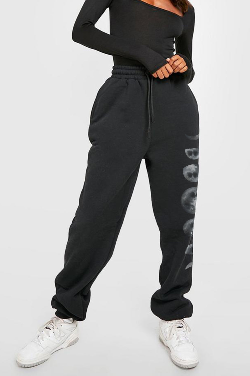 Trendsi Simply Love Full Size Lunar Phase Graphic Sweatpants