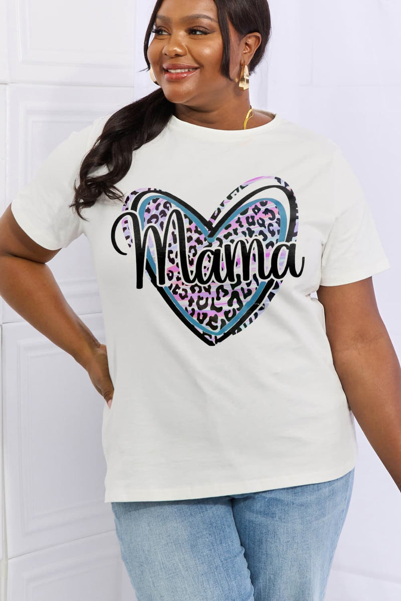 Full Size MAMA Graphic Cotton Tee