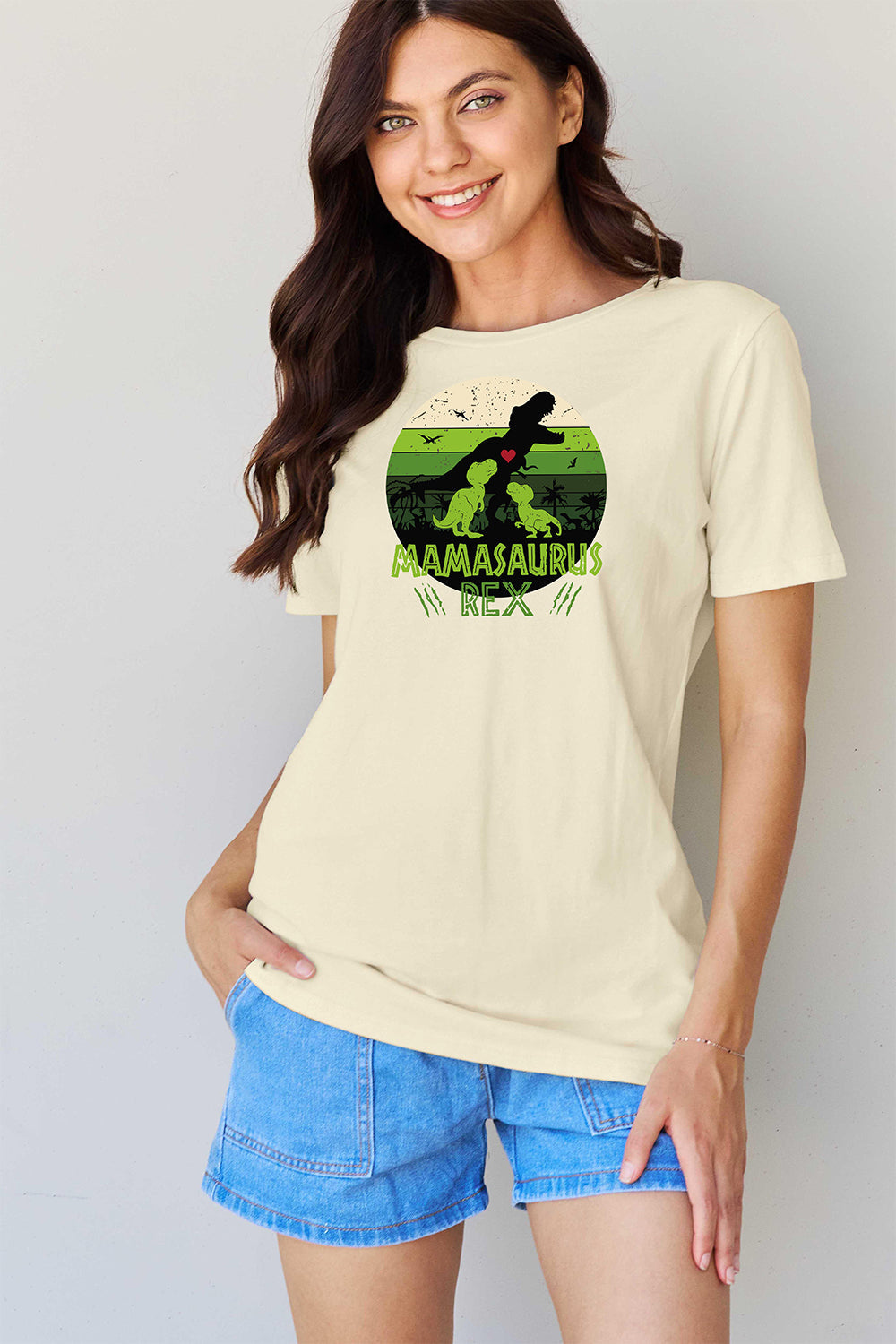 Full Size MAMASAURUS REX Graphic T-Shirt