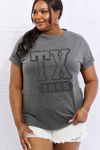 Full Size TX 1845 Graphic Cotton Tee