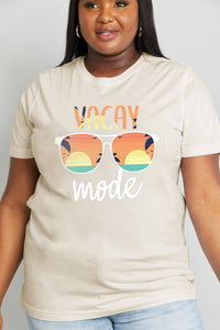 Full Size VACAY MODE Graphic Cotton Tee