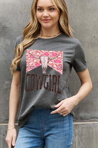 Full Size COWGIRL Graphic Cotton Tee