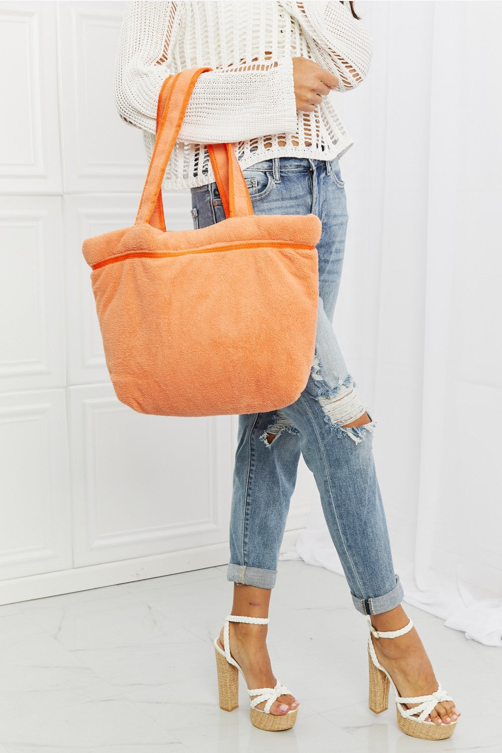 Trendsi Tangerine / One Size Fame Found My Paradise Tote Bag